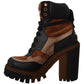 Dolce & Gabbana Elegant Leather Ankle Boots in Brown