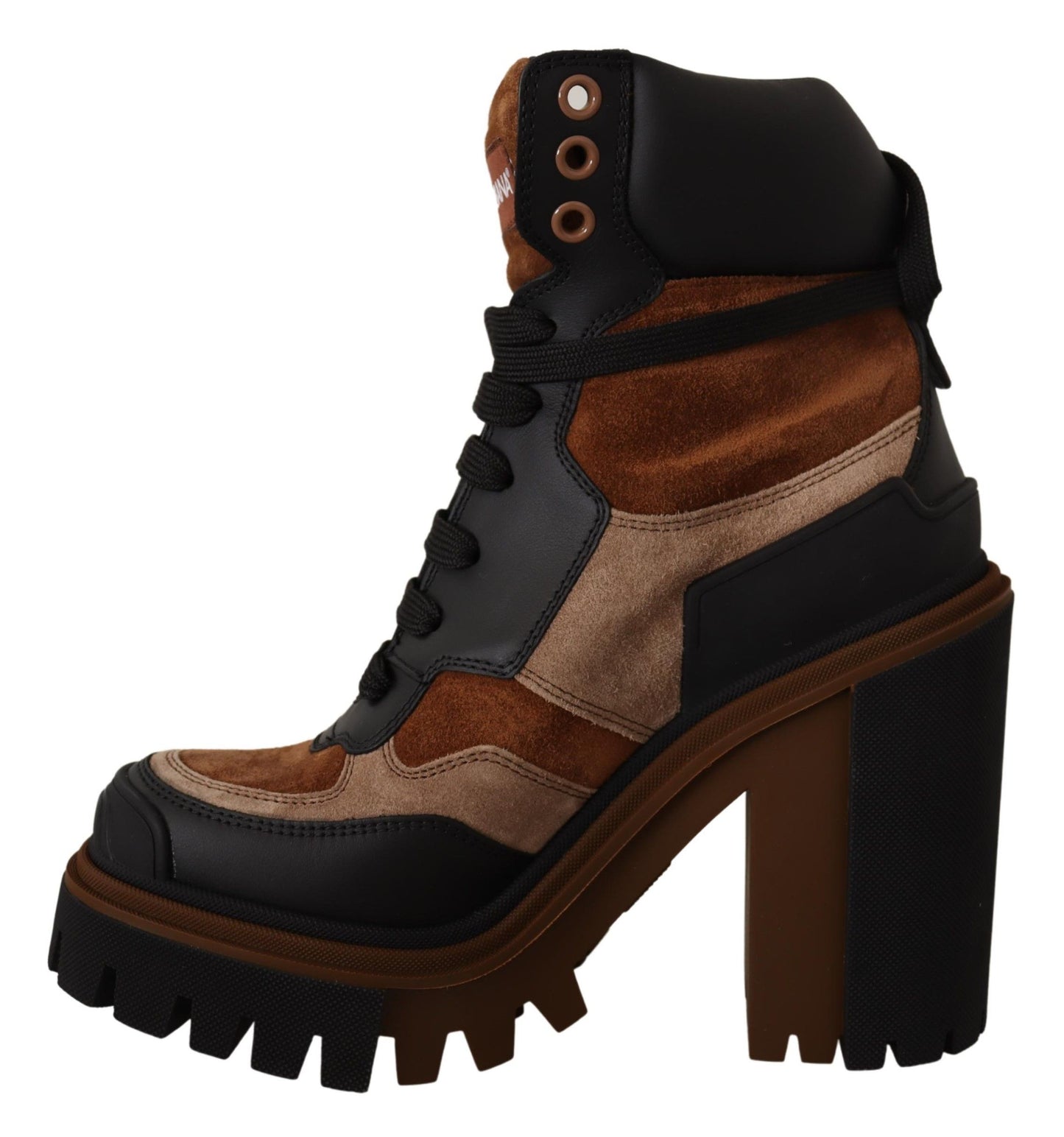 Dolce & Gabbana Elegant Leather Ankle Boots in Brown