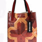 House of Holland Chic Brown Patterned PVC Tote with Leather Handles