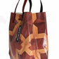 House of Holland Chic Brown Patterned PVC Tote with Leather Handles