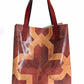 House of Holland Chic Brown Patterned PVC Tote with Leather Handles