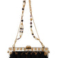 Dolce & Gabbana Opulent Black Crystal VANDA Evening Clutch