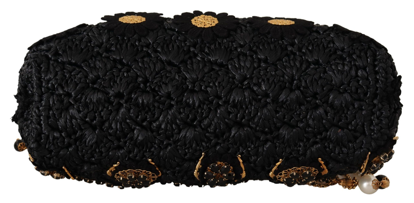 Dolce & Gabbana Opulent Black Crystal VANDA Evening Clutch