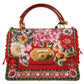 Dolce & Gabbana Elegant Red Crystal-Studded Tote Shoulder Bag