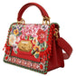 Dolce & Gabbana Elegant Red Crystal-Studded Tote Shoulder Bag