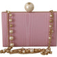 Dolce & Gabbana Chic Pink Silk Crossbody Evening Bag