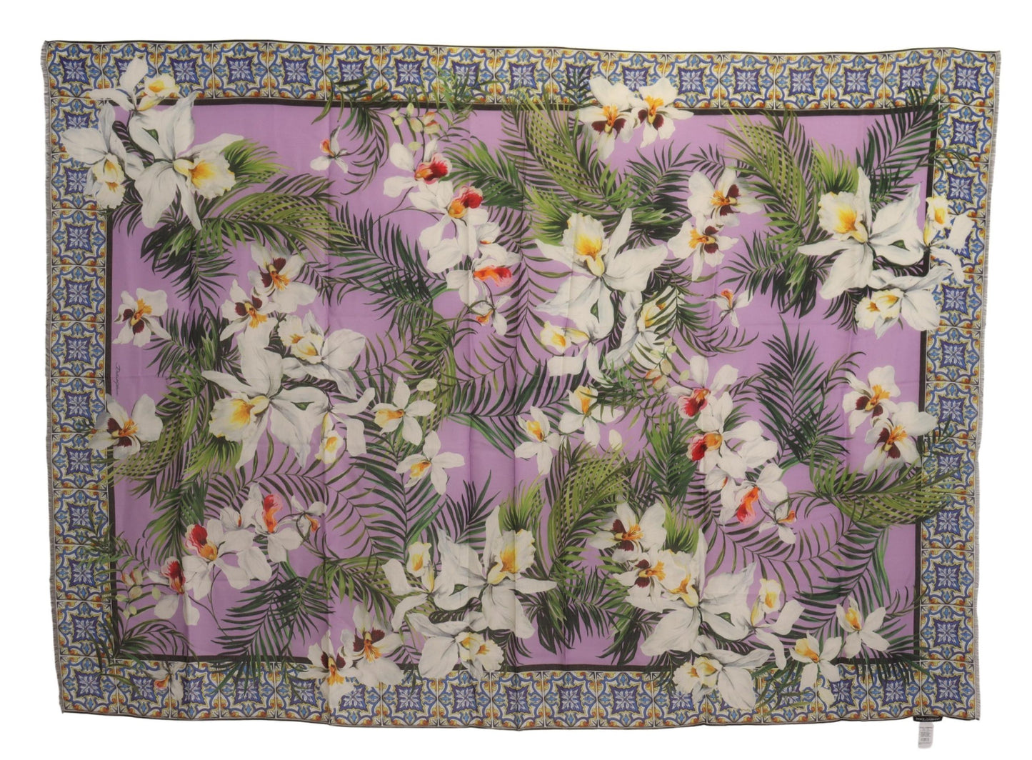 Dolce & Gabbana Elegant Multicolor Floral Cashmere Scarf