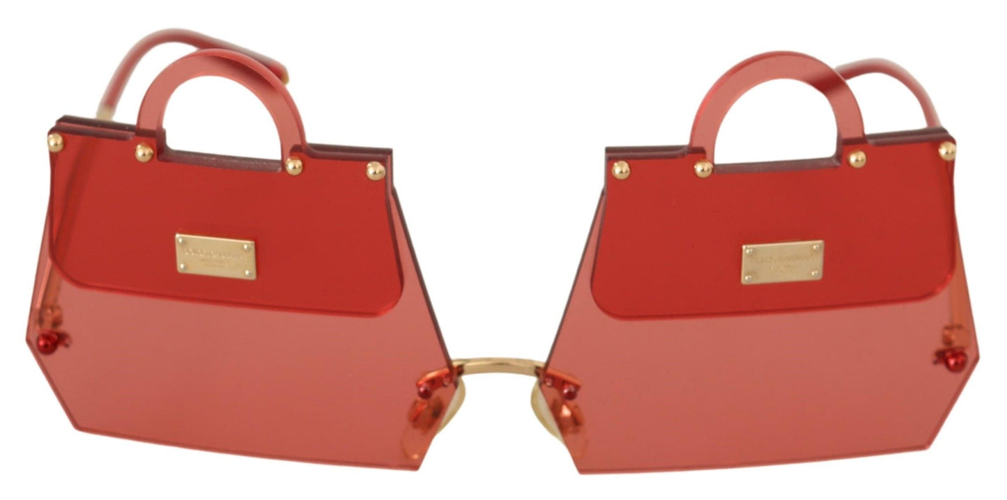 Dolce & Gabbana Chic Red Hand-Bag Frame Sunglasses