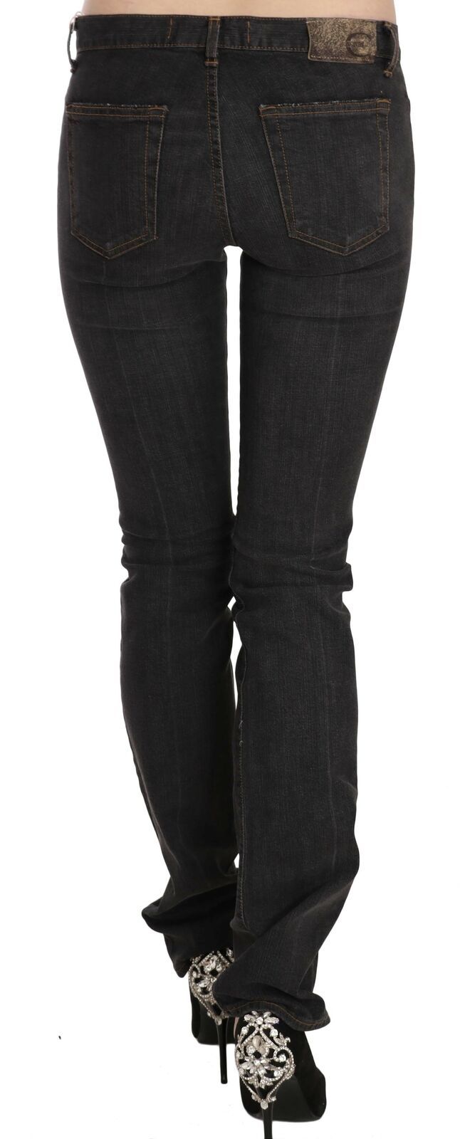 Just Cavalli Elegant Low Waist Skinny Black Pants