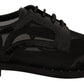 Dolce & Gabbana Elegant Gold-Trimmed Black Oxford Lace-Ups