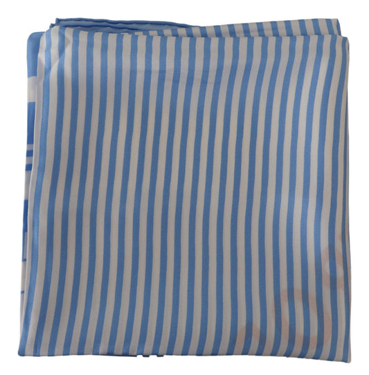 Dolce & Gabbana Elegant Striped Silk Square Scarf with St. Tropez Print