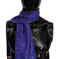 Dolce & Gabbana Elegant Purple Silk Scarf with Cocktail Print