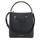 Michael Kors Suri Large Signature PVC Convertible Bucket Bag to Backpack Bag (Black Signature)