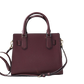 Michael Kors Hamilton Small Grained Leather Satchel Crossbody Bag Handbag (Merlot Solid)