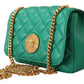 Versace Elegant Green Nappa Leather Small Crossbody