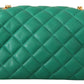 Versace Elegant Green Nappa Leather Small Crossbody