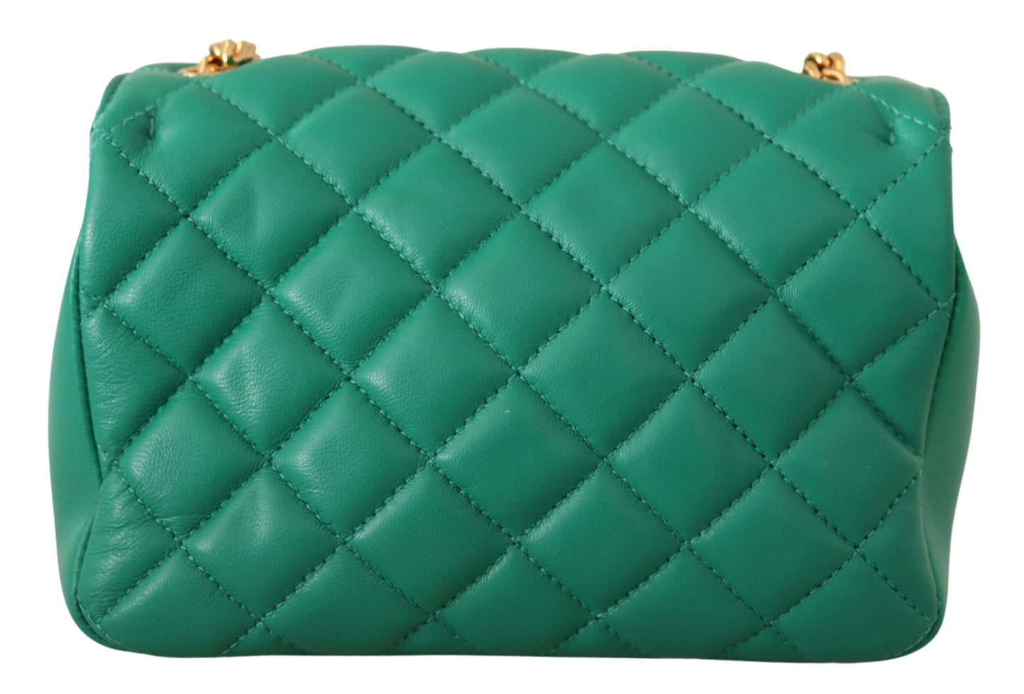 Versace Elegant Green Nappa Leather Small Crossbody