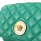 Versace Elegant Green Nappa Leather Small Crossbody