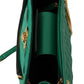 Versace Elegant Quilted Green Nappa Tote with Medusa Charm