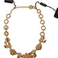 Dolce & Gabbana Exquisite Gold Plated Crystal Charm Necklace