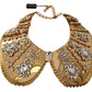 Dolce & Gabbana Glamorous Crystal Embellished Gold Collar