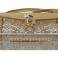 Dolce & Gabbana Elegant Gold Crystal Embellished Box Bag