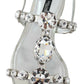 Dolce & Gabbana Crystal Embellished Silver Leather Sandals