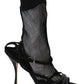 Dolce & Gabbana Chic Black Mesh Stiletto Sandals