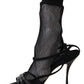 Dolce & Gabbana Chic Black Mesh Stiletto Sandals