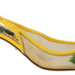 Dolce & Gabbana Sunflower Print Kitten Heel Slingbacks