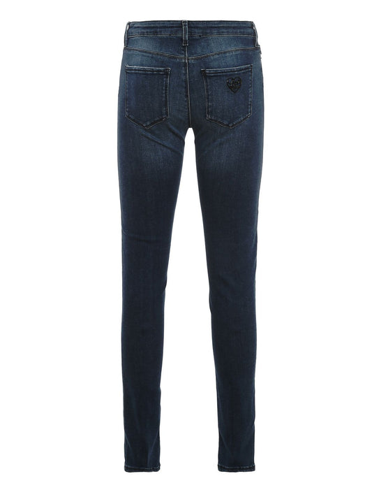 Love Moschino Blue Cotton Women's Slim Jeans