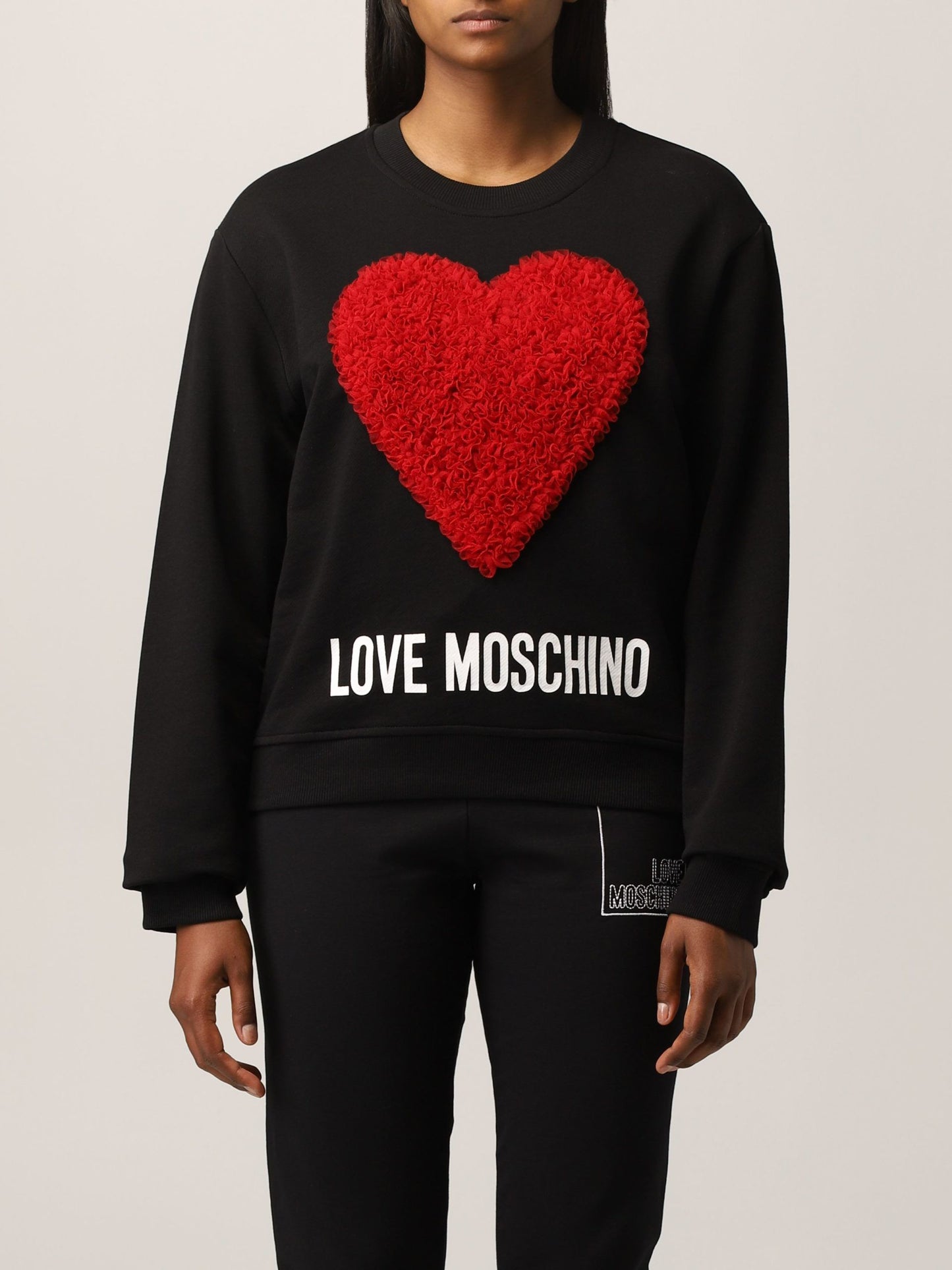 Love Moschino Black Cotton Women Sweater