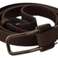 Costume National Elegant Brown Fashion Belt with Silver-Tone Buckle