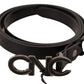 Costume National Elegant Black Leather Fashion Belt