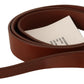 Costume National Elegant Brown Leather Fashion Belt