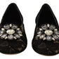 Dolce & Gabbana Elegant Taormina Lace Flats with Crystals