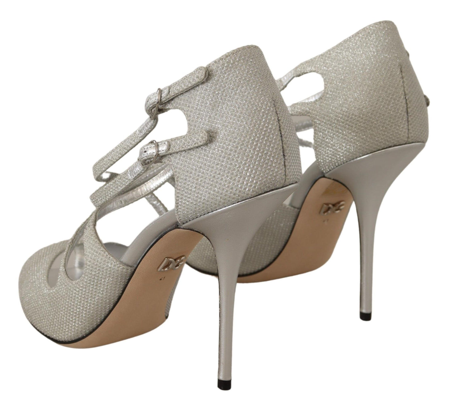 Dolce & Gabbana Elegant Silver Bette High-Heel Sandals