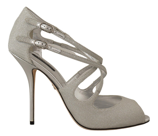 Dolce & Gabbana Elegant Silver Bette High-Heel Sandals