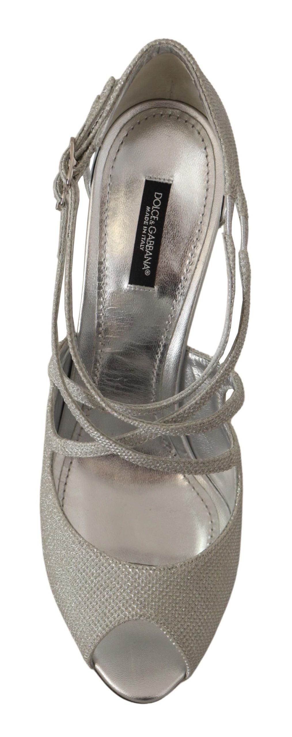 Dolce & Gabbana Elegant Silver Bette High-Heel Sandals