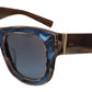 Dolce & Gabbana Chic Horn Pearly Blue Gradient Sunglasses