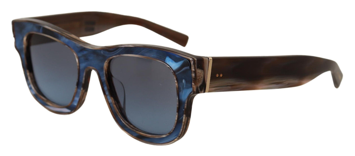 Dolce & Gabbana Chic Horn Pearly Blue Gradient Sunglasses