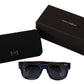 Dolce & Gabbana Chic Horn Pearly Blue Gradient Sunglasses