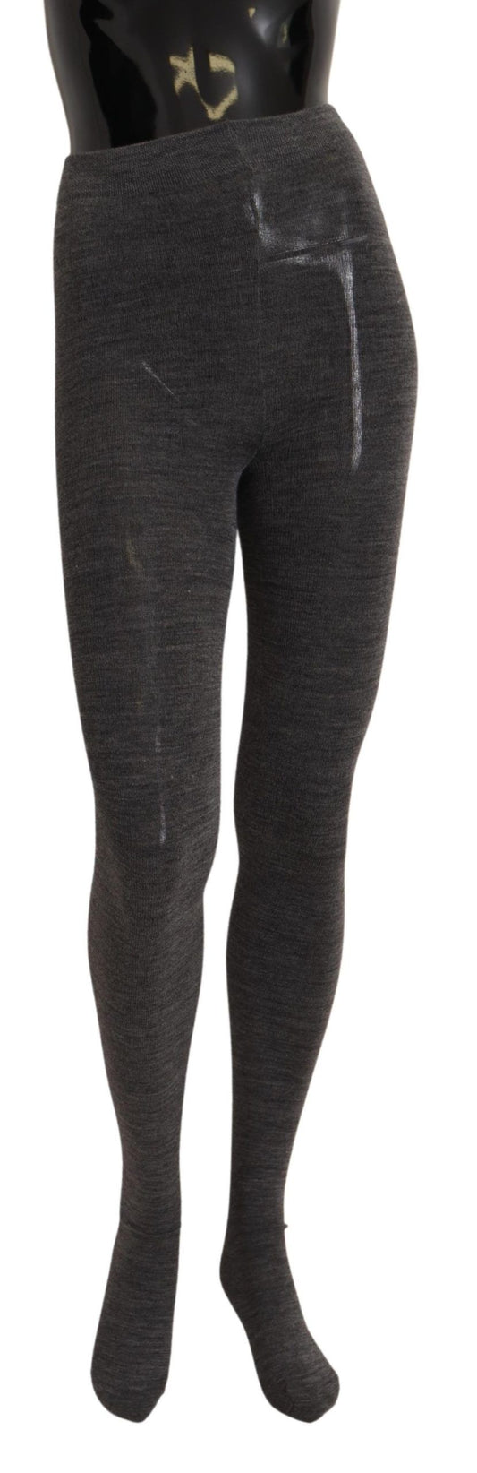 Dolce & Gabbana Chic Gray Wool Blend Tights