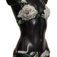 Dolce & Gabbana Elegant Black Rose Printed Two-Piece Bikini