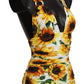 Dolce & Gabbana Chic Sunflower Print One Piece Bikini