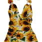 Dolce & Gabbana Chic Sunflower Print One Piece Bikini