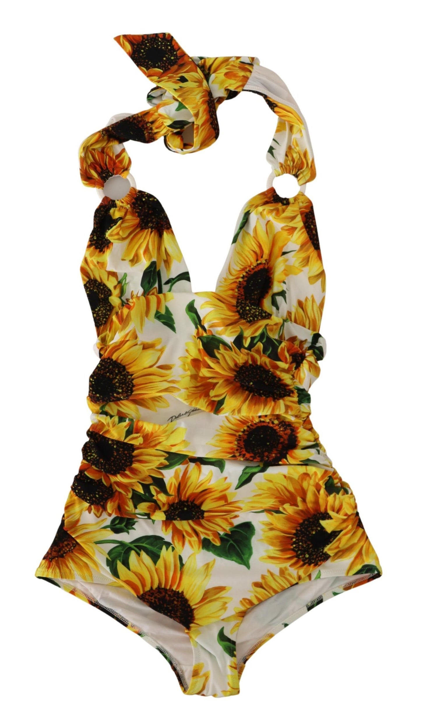 Dolce & Gabbana Chic Sunflower Print One Piece Bikini