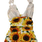 Dolce & Gabbana Chic Sunflower Print One Piece Bikini