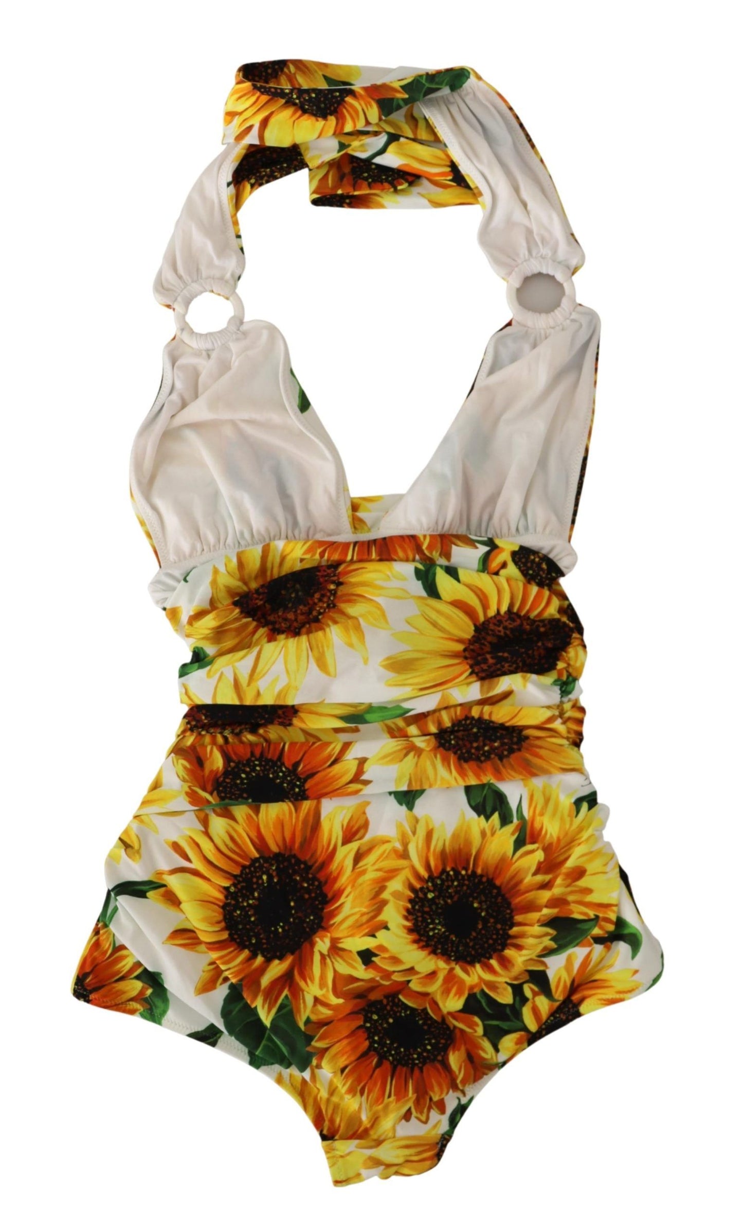 Dolce & Gabbana Chic Sunflower Print One Piece Bikini