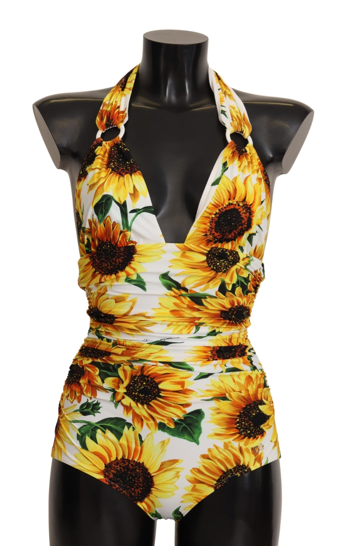 Dolce & Gabbana Chic Sunflower Print One Piece Bikini